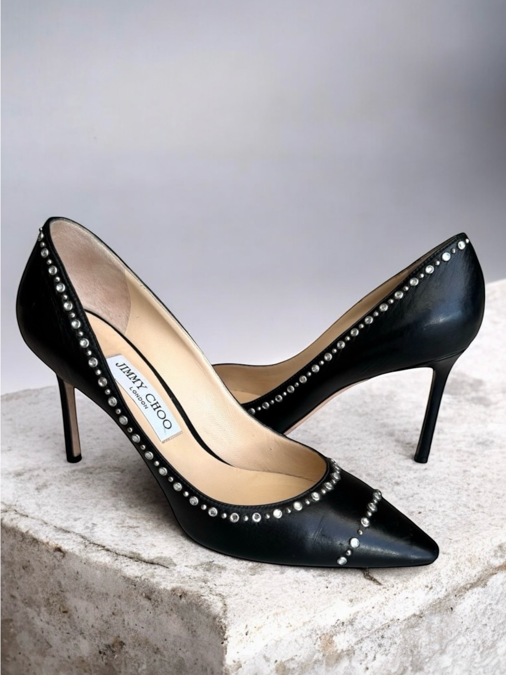 Jimmy Choo Romy 85 Pumps Black Leather